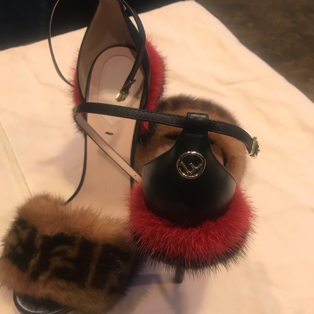 Fendi brown and red fur